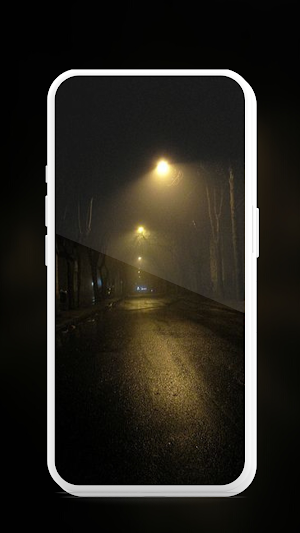 street lamp in fog wallpaper Screenshot 3