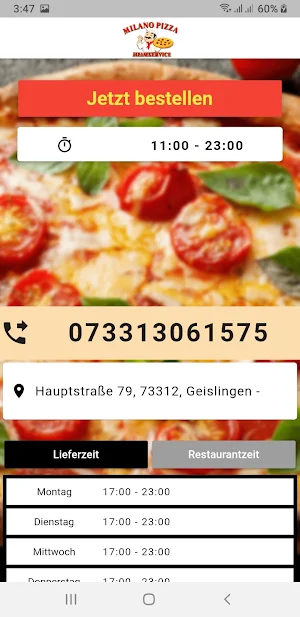 Milano Pizza Screenshot 1