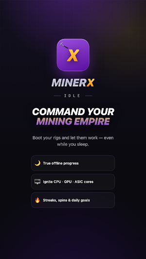 MinerX: Idle Mining Empire Screenshot 0