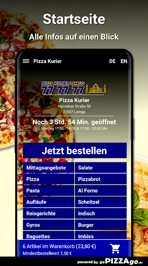 Pizza Kurier Lemgo Screenshot 1