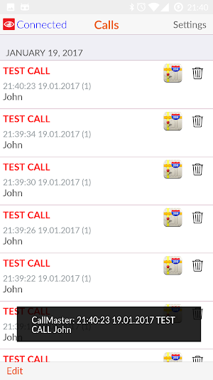 CallMaster Receiver Screenshot 1