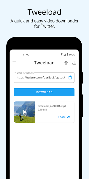Video Downloader for Twitter Screenshot 0