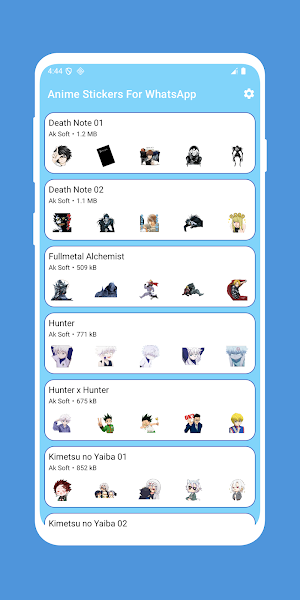 Anime stickers for WhatsApp Screenshot 0