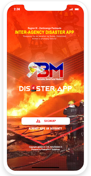 RBM Disaster App Screenshot 0