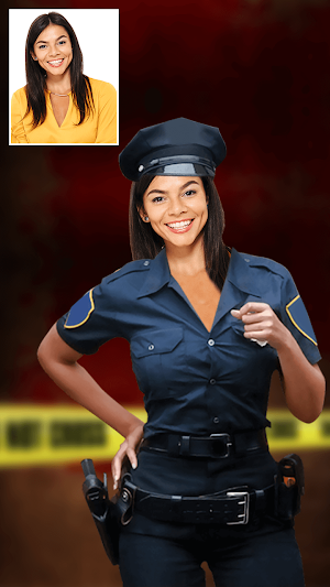 Woman Police Suit Photo Editor Screenshot 2