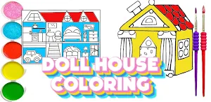 Coloring Beautiful Doll House Screenshot 0