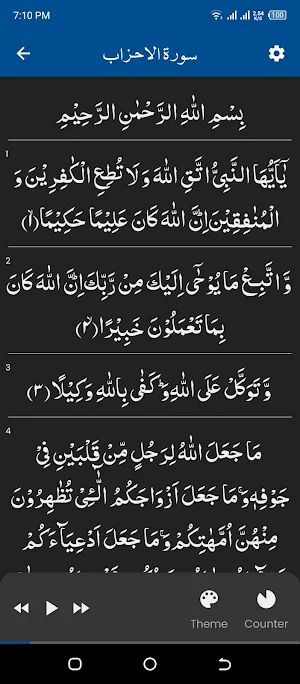 Surah Ahzab (سورة الاحزاب) Screenshot 1