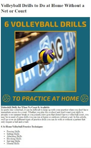 How to Do Volleyball Training Screenshot 3