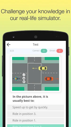 NY Motorcycle Permit DMV Test Screenshot 3