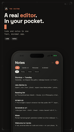 Carets - Code Editor Screenshot 0