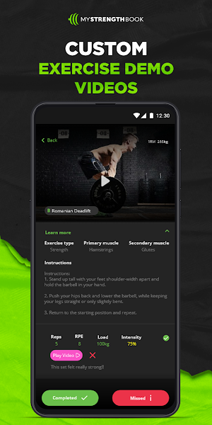 Training App (MyStrengthBook) Screenshot 2