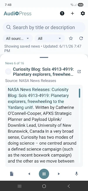 Audio Press - audio news Screenshot 1