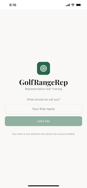 GolfRangeRep Screenshot 0