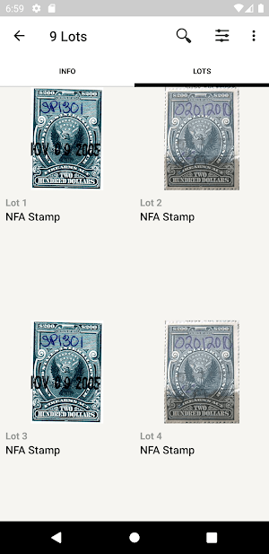 NFA AUCTIONS Screenshot 1