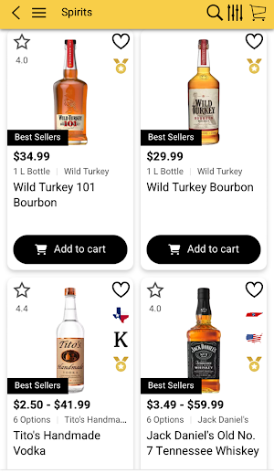 bee wines & liquors Screenshot 0