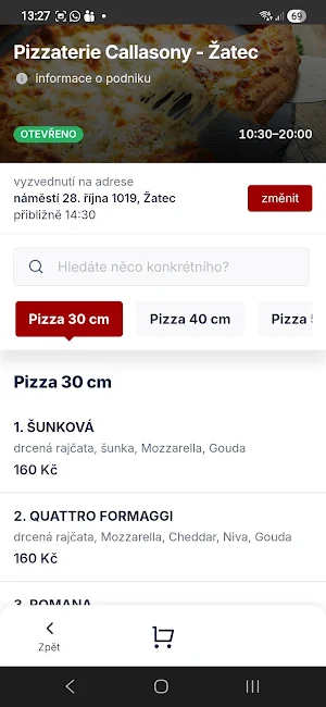 Pizzaterie Callasony Screenshot 2