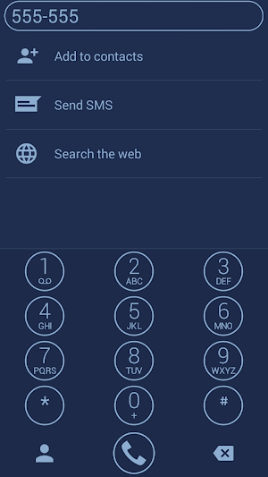 Dialer Circle Blue Theme Screenshot 2