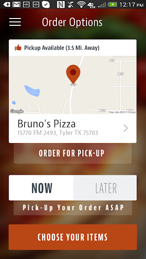 Bruno's Pizza and Pasta Screenshot 1