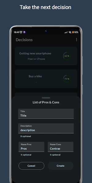 Decision Maker Pros & Cons AI Screenshot 0