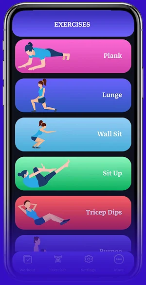 30 Days Home Workout - Fitness Screenshot 2