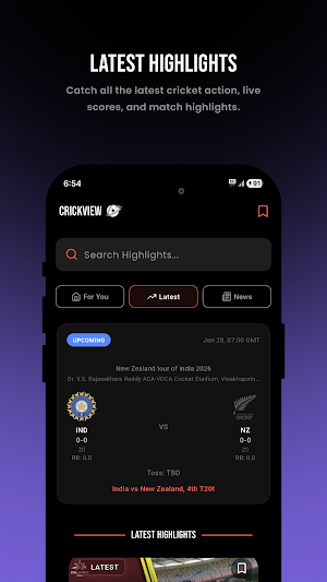 CrickView – Live & Highlights Screenshot 2