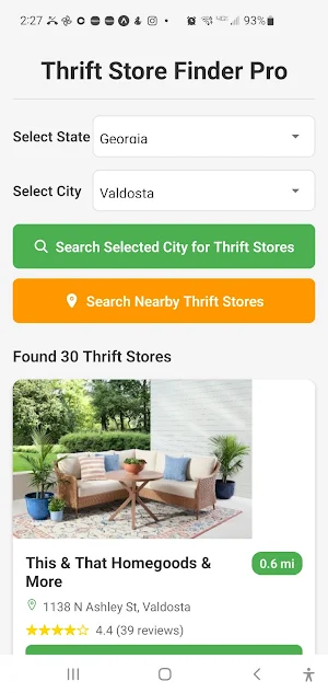 Thrift Store Finder Pro Screenshot 0