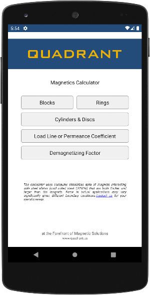 Quadrant Magnetics Calculator Screenshot 0