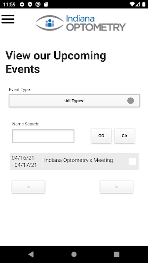 Indiana Optometric Association Screenshot 2