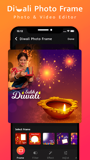 Diwali Photos Frames- Diwali Video Maker Screenshot 1