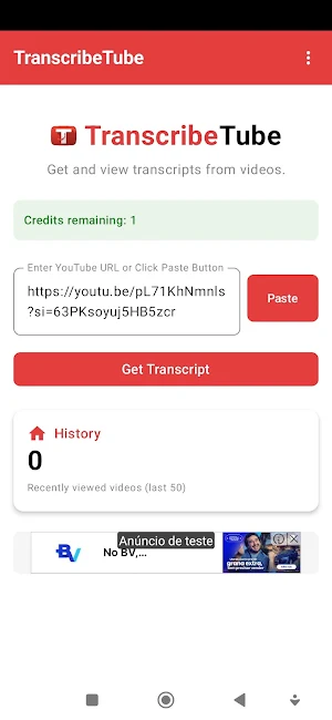 TrancribeTube - Video to Text Screenshot 1