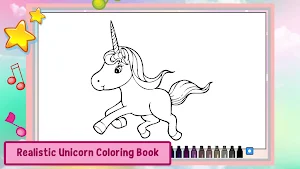 Unicorn Coloring Book & Puzzle Screenshot 2