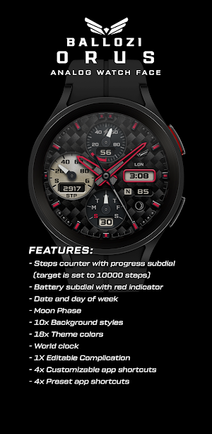 BALLOZI Orus Watch Face Screenshot 1