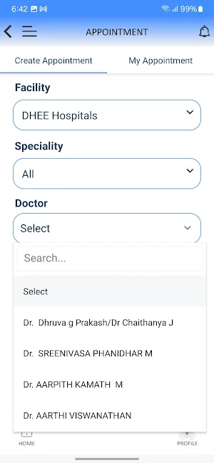 DHEE Patient Portal Screenshot 2
