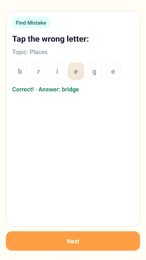 Spelling Quiz: Grammar Test Screenshot 3