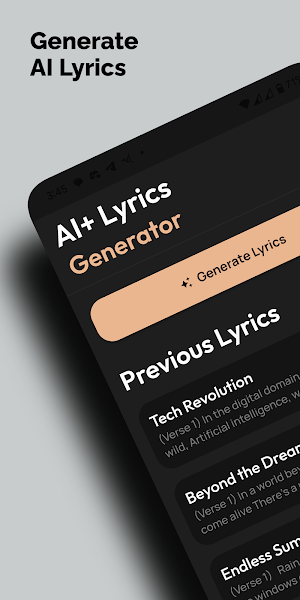 AI Lyrics Generator: Writer AI Screenshot 0