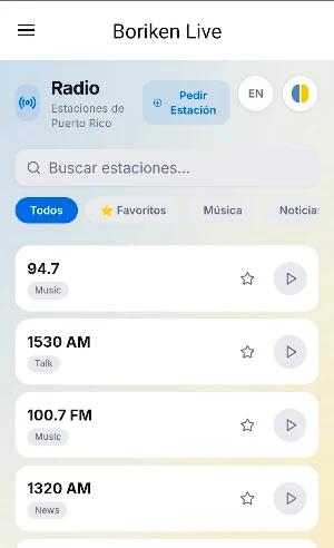 Boriken Live Puerto Rico Radio Screenshot 0
