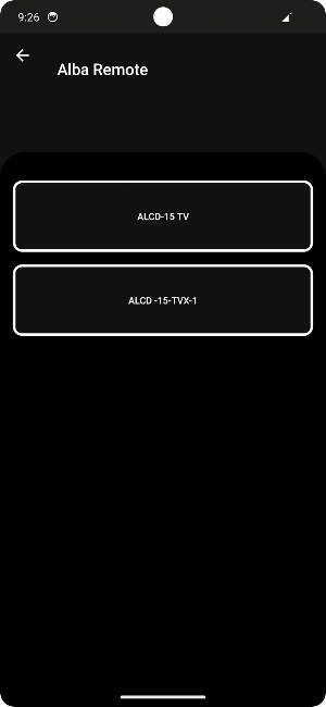 Remote control for Alba lcd TV Screenshot 1