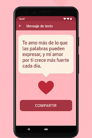 Mensajes de texto SMS de amor Screenshot 1