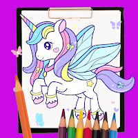 Rainbow Unicorn Coloring Book