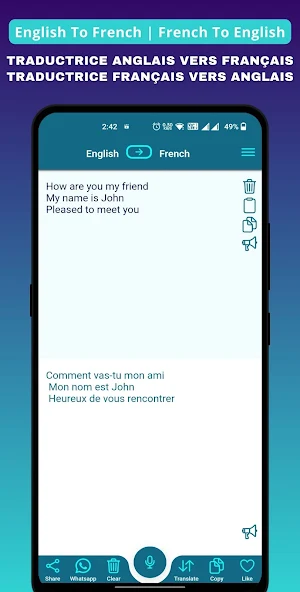 French - English Translator Screenshot 1