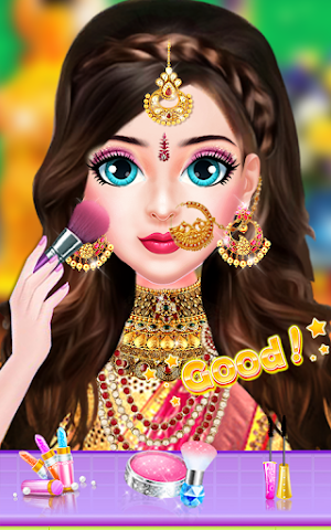 Indian Bride Stylist Dressup & Beauty Makeup Game Screenshot 3