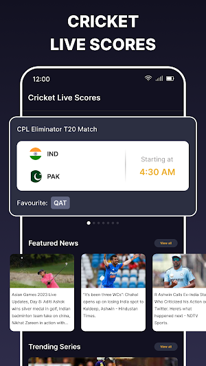 Live Cricket Score for WC 2023 Screenshot 0