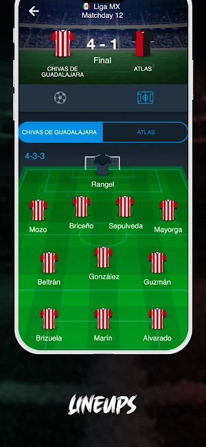 Mexican football - Results Screenshot 2