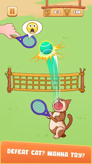Tennis Cat - Meme Battle Screenshot 1