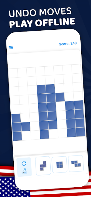 Block Blast - Stars & Stripes Screenshot 2