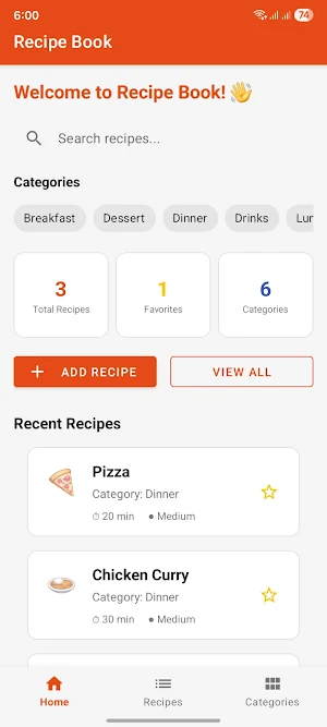 Recipe Book - Save Your Recipe Screenshot 0