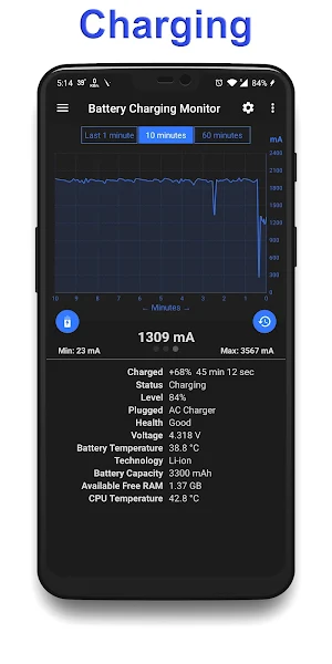 Battery Charging Monitor - Ampere Meter Screenshot 1