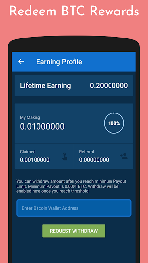 BTC IDLE REMOTE MINER Screenshot 2