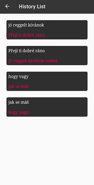 Hungarian-Czech Translator Screenshot 2
