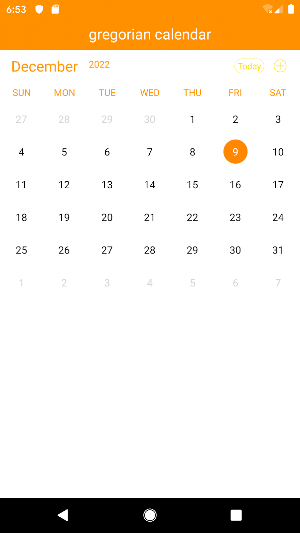 Gregorian Calendar Screenshot 1
